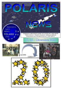 N. 65 - Dicembre 2014 - Associazione Ligure Astrofili POLARIS
