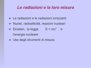 Le radiazioni e la loro misura