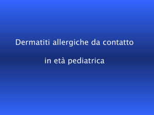 Dermatiti allergiche da contatto in età pediatrica