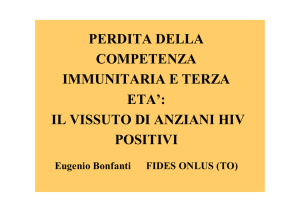 il vissuto di anziani hiv positivi - Societá Italiana di Gerontologia e