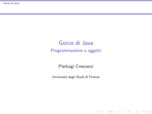 Gocce di Java - Programmazione a oggetti