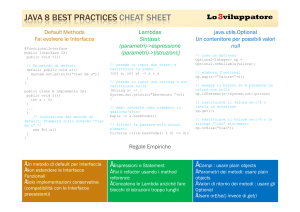java 8 best practices cheat sheet