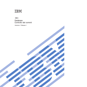 IBM i: Database Controllo del commit