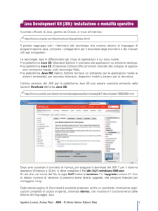 Java Development Kit (JDK): installazione e modalità operative