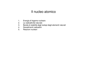 Il nucleo atomico