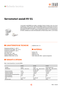 Scheda tecnica Servomotori assiali RV 01