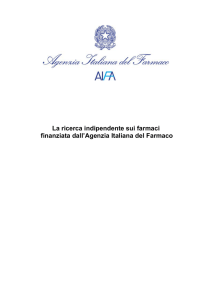 La ricerca indipendente sui farmaci finanziata dall`Agenzia