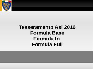 Tesseramento Asi 2016 Formula Base Formula In Formula Full