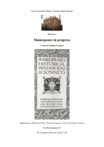 catalogo Shakespeare in progress aprile 2016