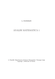 analisi matematica 1 - DISMA Dipartimento di Scienze Matematiche