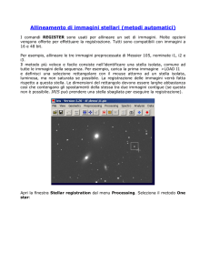 Allineamento di immagini stellari (metodi automatici)