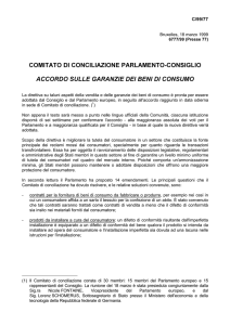 comitato di conciliazione parlamento  consiglio accordo