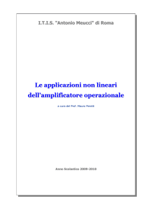 Le applicazioni non lineari dell`amplificatore operazionale