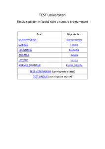 TEST Universitari - IISS Pietro Sette