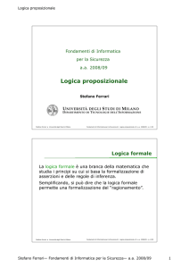 Logica proposizionale - Home di homes.di.unimi.it