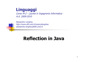 Reflection in Java - Dipartimento di Informatica