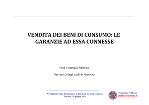 Formazione magistrati. Vendita beni di consumo