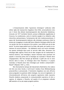 Michele Cometa L`interpretazione della “questione