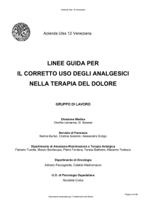 linee guida per il corretto uso degli analgesici