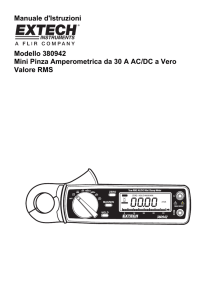 Manuale d`Istruzioni Modello 380942 Mini Pinza Amperometrica da