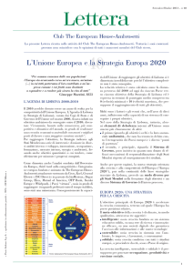 L`Unione Europea e la Strategia Europa 2020
