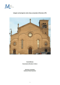 Prima relazione sugli scavi archeologici nella chiesa di Bondeno