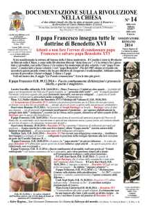 DOCUMENTAZIONE SULLA RIVOLUZIONE NELLA CHIESA Il papa