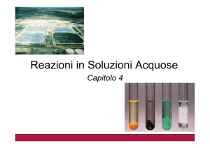 Reazioni in Soluzioni Acquose