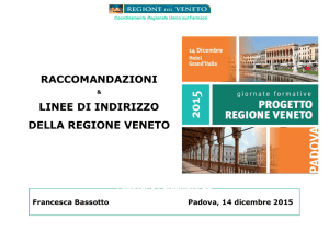 Raccomandazioni e Linee di indirizzo Regione Veneto