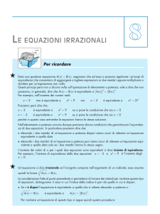 le equazioni irrazionali