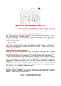 Manifesto per il teatro della città