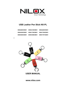 USB Leather Pen Stick NX-PL USER MANUAL www.nilox.com