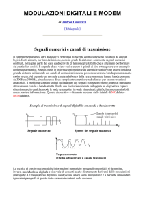 MODULAZIONI DIGITALI E MODEM