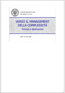 verso il management della complessità - DIEGM