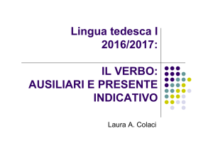 IL VERBO: AUSILIARI E PRESENTE INDICATIVO