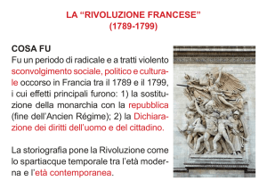 LA “RIVOLUZIONE FRANCESE” (1789
