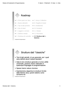 Roadmap Strutture dati "classiche"