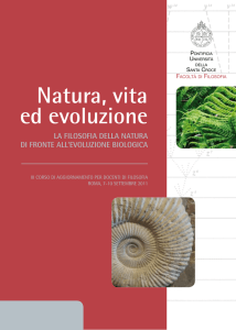 Natura, vita ed evoluzione - Pontificia Università della Santa Croce