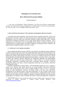 Immaginare un`economia altra: Reti e Distretti di Economia Solidale