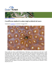 CoralWarm studierà la salute degli architetti del mare | Good News