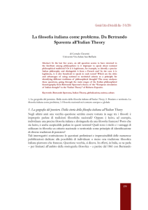 La filosofia italiana come problema. Da Bertrando Spaventa all