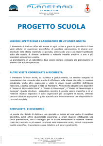 progetto scuola - Planetario di Padova