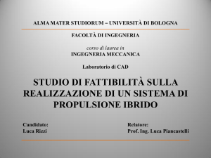 Fattibilità sistema di propulsione ibrido