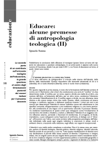 Educare: alcune premesse di antropologia teologica (II)