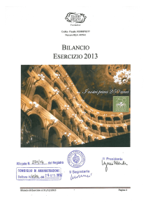 Bilancio Consuntivo 2013 - Teatro Comunale di Bologna