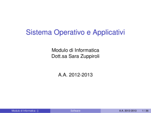 Sistema Operativo e Applicativi