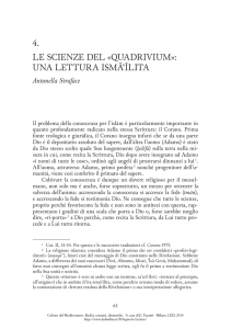 Le scienze del «quadrivium»: una lettura ismā`īlita
