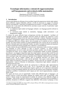 Linguaggio ed educazione matematica a livello universitario