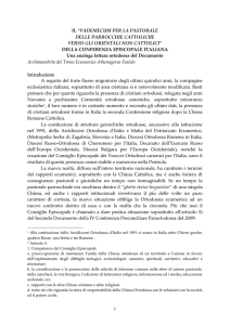 documento - Sacra Arcidiocesi Ortodossa d`Italia e Malta