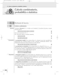 Calcolo combinatorio, probabilità e statistica 1